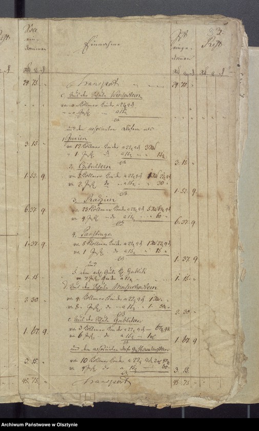 image.from.unit.number "Schul-Cassen Rechnung des Kirchspiels Widminnen"