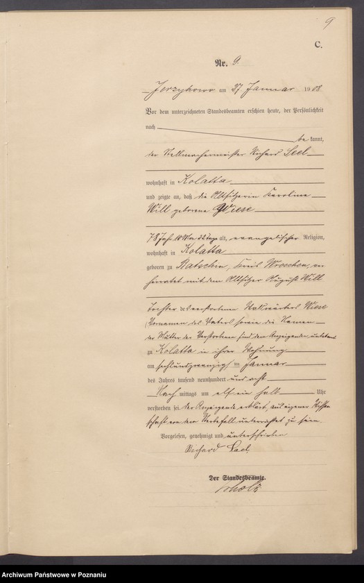 Obraz 11 z jednostki "Zgony [Rejestr główny zgonów]"