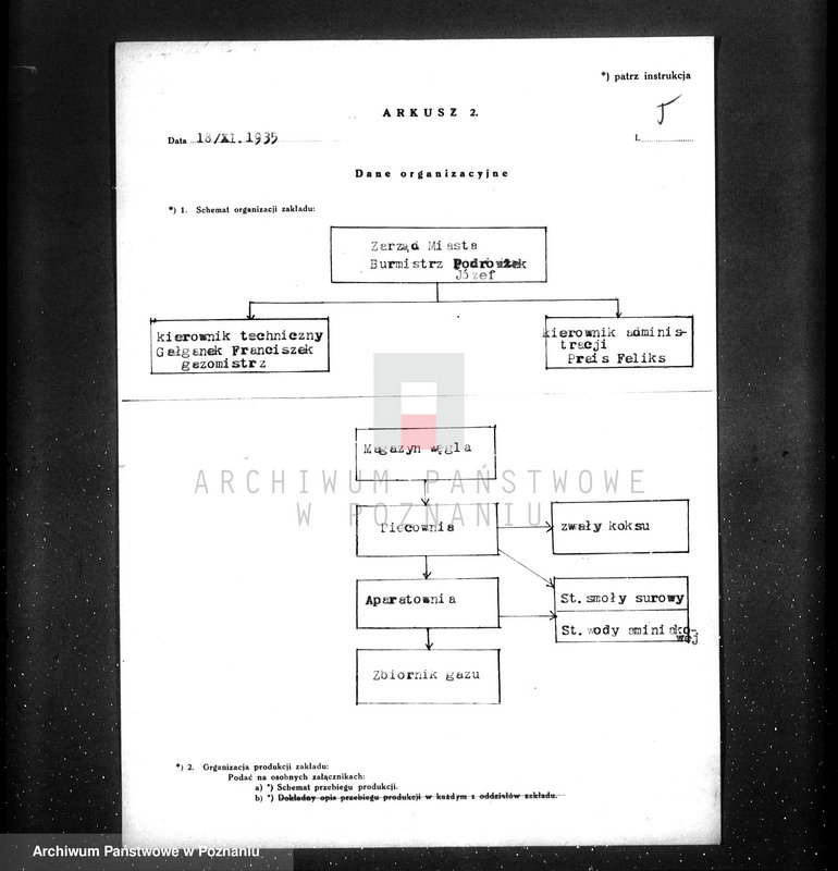 Obraz 9 z jednostki "Kwestionariusz gazowni miejskiej w Lwówku pow. nowotomyski"