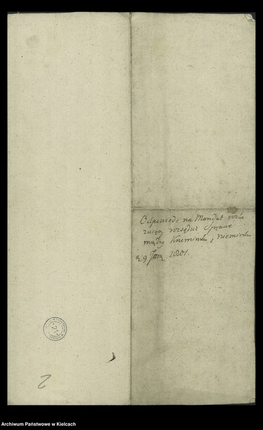 image.from.unit "[Dekret apelacji wraz z indorsowanym zażaleniem Krzysztofa Krzemieńskiego do N.J. Trybunału Apelacyjnego Krakowskiego... Względem wydania mandatu Domine Odrzywół...]"