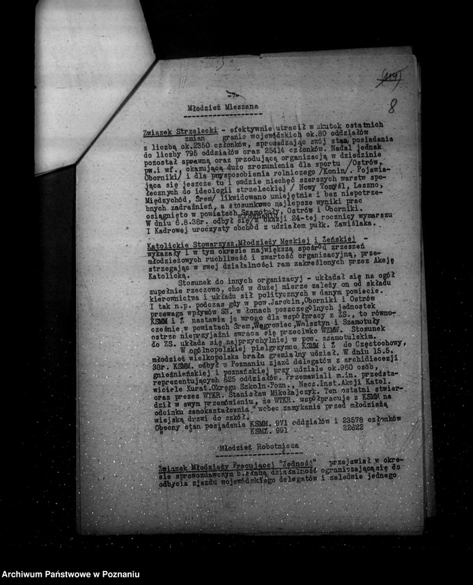 Obraz 12 z jednostki "Sprawozdanie półroczne z życia polskich legalnych stowarzyszeń i związków za okres od 1 kwietnia do 30 września 1938 r."