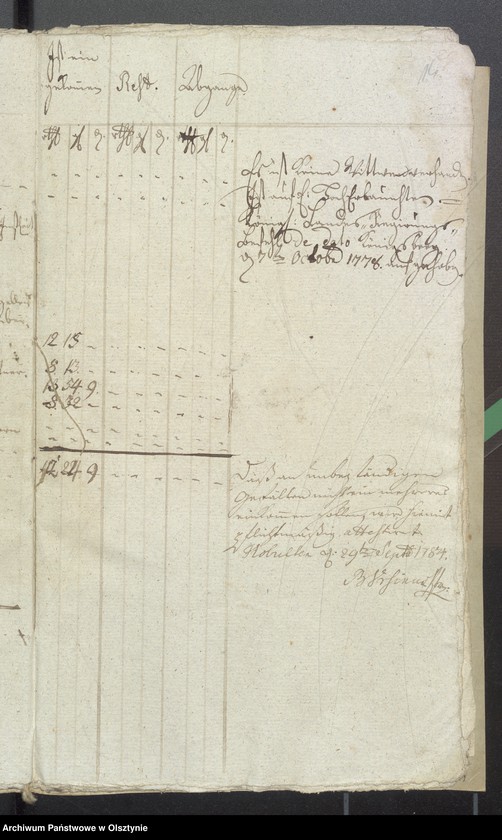 image.from.unit.number "Kobultische Kirchen-Rechnung über Einnahme und Ausgabe Geld"