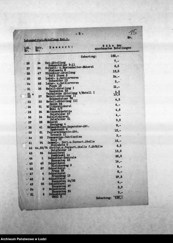Obraz 18 z jednostki "[Korespondencja PSŻ z wydziałami i resortami w sprawie przydziałów żywnościowych dla ich pracowników]"