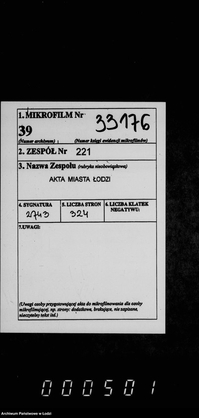 Obraz 2 z jednostki "O nedoimkach po knigam Lodzinskago Uezdnago Kaznačejstva za II ju polovinu 1901 goda"