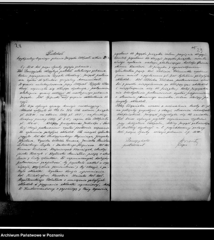 Obraz 18 z jednostki "Protokolarz posiedzeń zarządu"