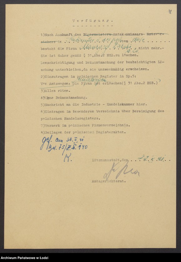 Obraz 20 z jednostki "Maurycy Żarski, Jakub Żarski, Samson Schor- wyrób i sprzedaż materaców włókienniczych w Pabianicach"