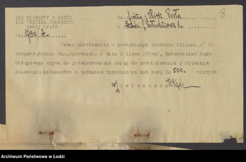 Obraz 10 z jednostki "Hirsz Perła- księgarnia"