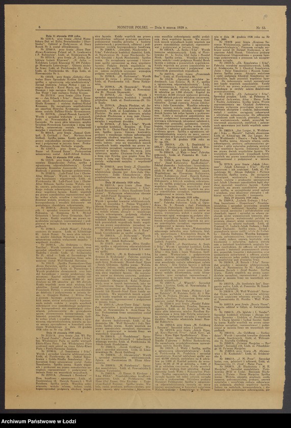 Obraz 11 z jednostki "Moszek Skoszowski – wyrób i sprzedaż trykotaży"