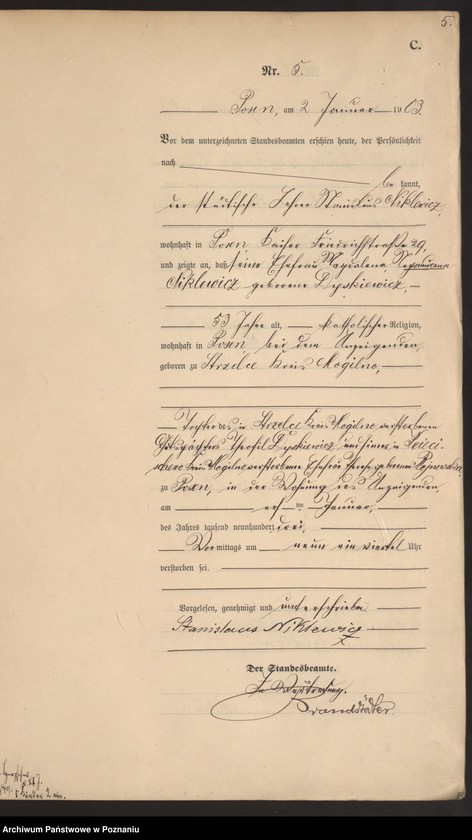 Obraz 8 z jednostki "Księga zgonów tom I"