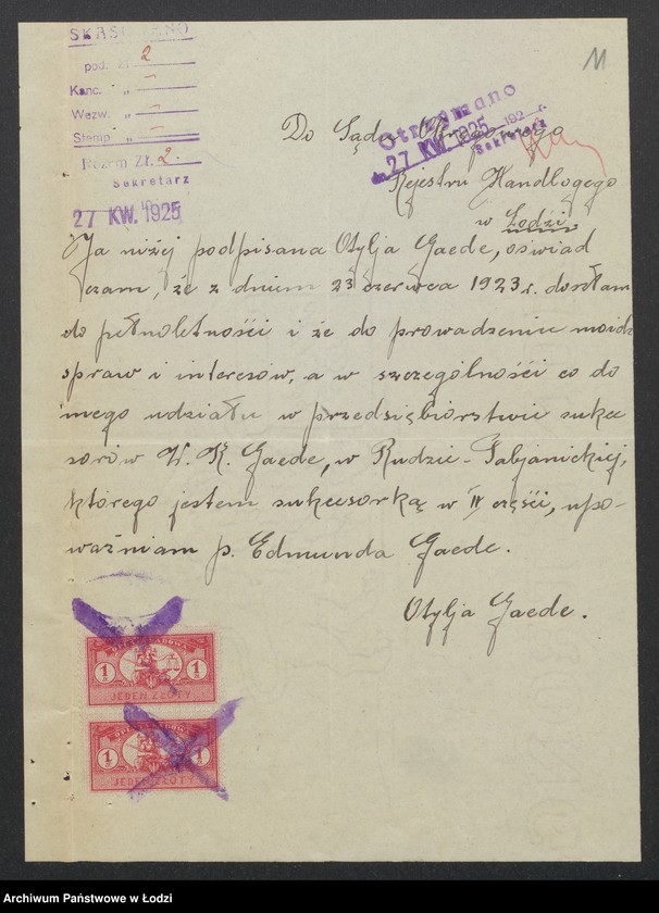 Obraz 13 z jednostki "Farbiarnia W.K.Paede- prowadzenie farbiarni"