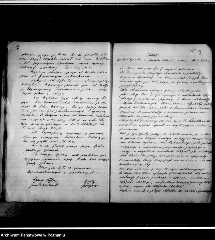Obraz 8 z jednostki "Protokolarz posiedzeń zarządu"