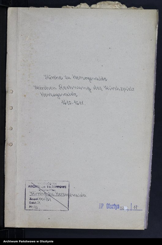 image.from.unit.number "Kirchen Rechnung des Kirchspiels Herzogswalde"