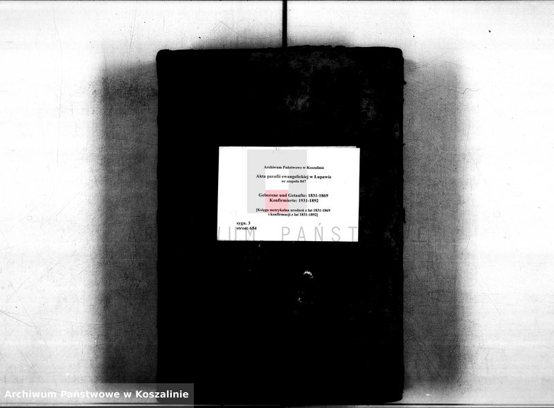 image.from.unit.number "Geborene und Getaufte: 1831-1865 Konfirmierte: 1831-1892 [Księga metrykalna urodzeń z lat 1831-1869 i konfirmacji z lat 1831-1892]"