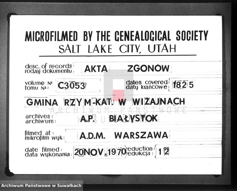 image.from.unit.number "Akta zejścia gminy wiżańskiey obwodu seyneńskiego, w województwie augustowskim od dnia 1-go stycznia do 31 grudnia 1825 roku"