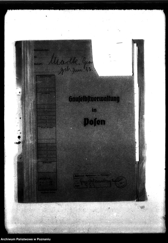 Obraz 4 z jednostki "[Akta personalne wychowanka Georga Marka, ur. 23 X 1930]."