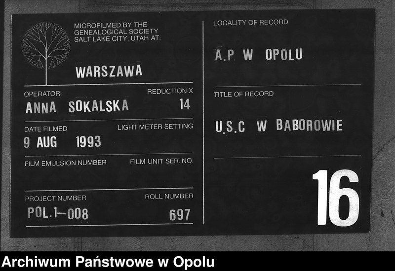 Obraz 1 z jednostki "Urząd Stanu Cywilnego w Baborowie. Ksiega małżeństw miejscowa rok 1883"