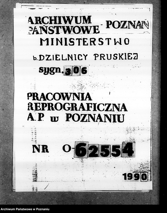 Obraz 1 z jednostki "Sprawy Domen majątki przekazane min. Rolnictwa i Dób Państw. przez Okręgowy Urząd Ziemski"