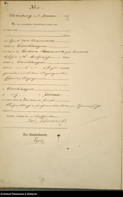 image.from.unit.number "Haupt-Sterbe-Register Nr 1 - 115"