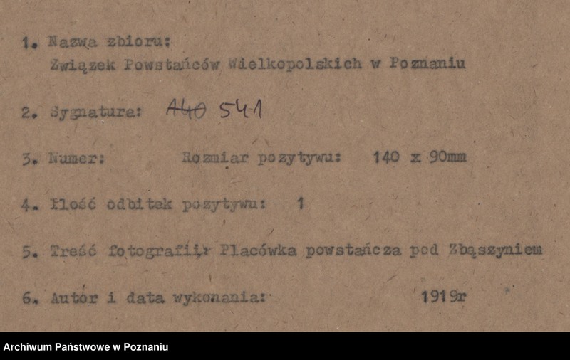 Obraz 4 z jednostki "Placówka powstańcza pod Zbąszyniem."