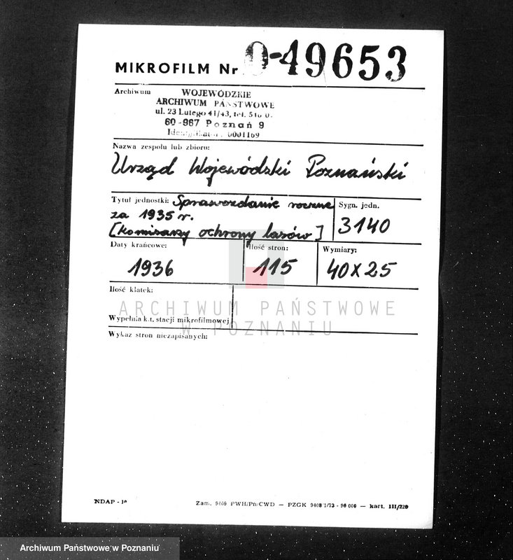 Obraz 2 z jednostki "Sprawozdanie roczne za 1935 rok /komisarzy ochrony lasów/"