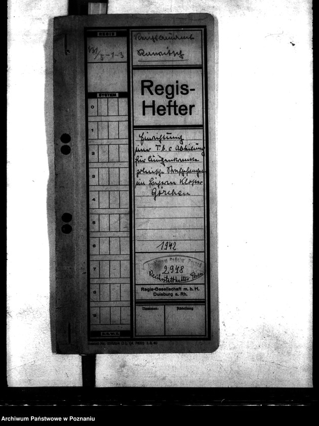 Obraz 4 z jednostki "Einrichtung einer Tbc - Abteilung für lungenkranke, polnische Strafgefangene im früheren Kloster Görchen (Miejska Górka)"