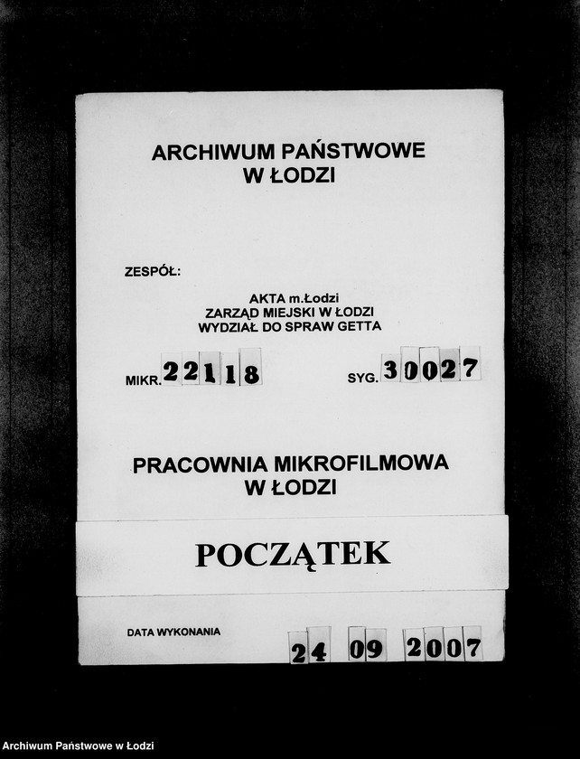 Obraz 1 z jednostki "[Zlecenia na dostawę dla ludności Getta artykułów spożywczych- ziemniaki, chleb, mąka, mięso- oraz zwrot opakowań]"