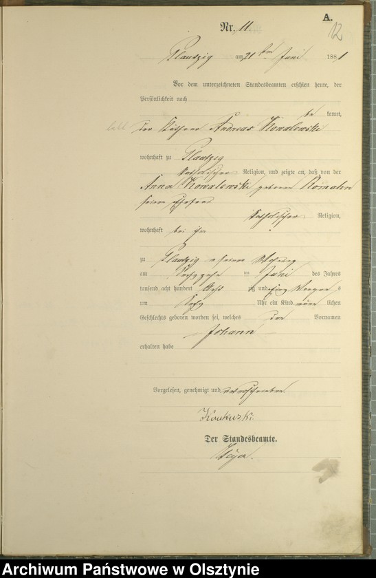 image.from.unit.number "Geburts-Haupt-Register Nr 1 - 22"