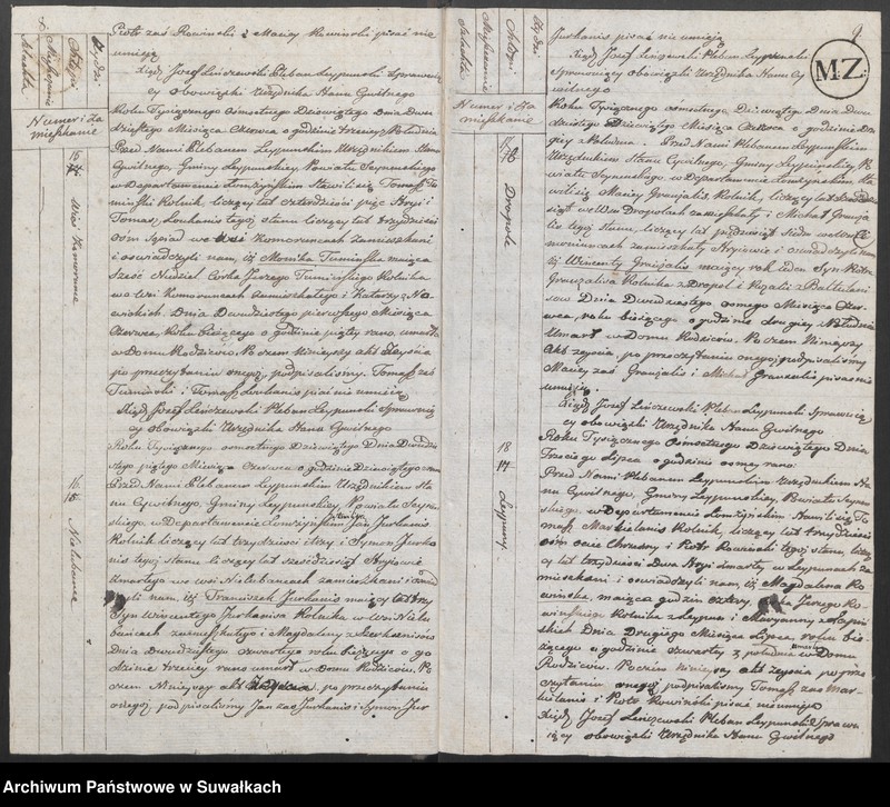 image.from.unit.number "Księga Aktów Cywilnych Zeyscia Gminy Leypuńskiej od 1 Maia 1809 Ru."