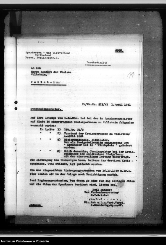 Obraz 15 z jednostki "Sparkassen und Giroverband Wartheland"