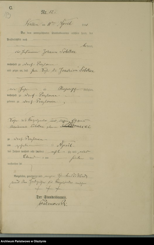 image.from.unit.number "Sterbe-Haupt-Register Nr 1 - 27"