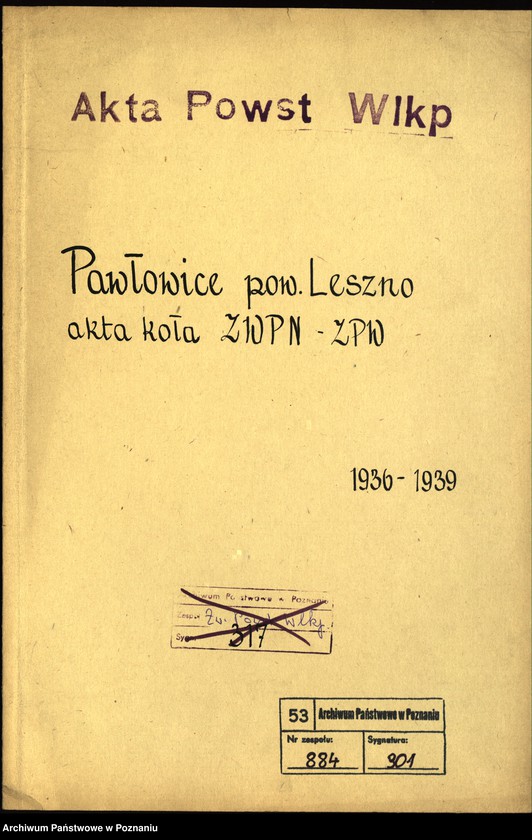 Obraz 3 z jednostki "Pawłowice, powiat Leszno - akta koła."