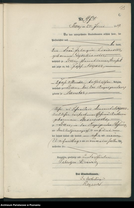 Obraz 20 z jednostki "Księga zgonów t. III"