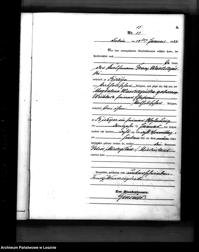 Obraz 18 z jednostki "[Księga urodzeń]"