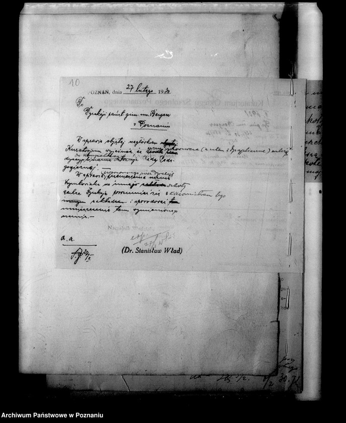 Obraz 14 z jednostki "Państwowe Gimnazjum imienia Bergera - Poznań [między innymi sprawozdanie z egzaminu dojrzałości eksternów i abiturientów]"