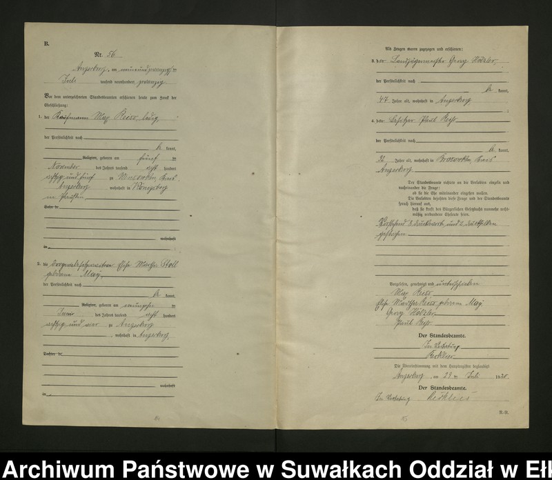 image.from.unit.number "[Heirats - Register (Neben - Register) Standesamt Angerburg einschl. der Bezirke, Gr. Strengeln, Prinowen und Kehlen Kreis Angerburg] No 50 bis 115"