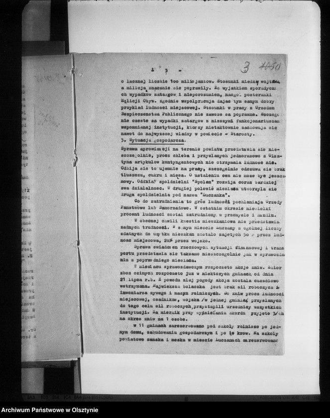 Obraz 8 z jednostki "Sprawozdania miesięczne Starostwa pow. Giżycko"