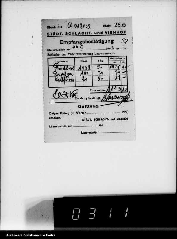 Obraz 17 z jednostki "Lebensmitteleinkauf. Aufträge, [Lieferscheinen und Rechnungen] 18051-18110"