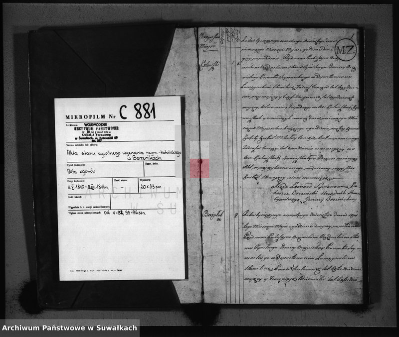 image.from.unit.number "Akta Zeszłych Gminy Berznickiey od 1 Maja 1810 Ru do 8 XII 1811 r."