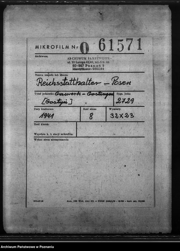 Obraz 2 z jednostki "Gaswerk - Gostingen (Gostyń)"