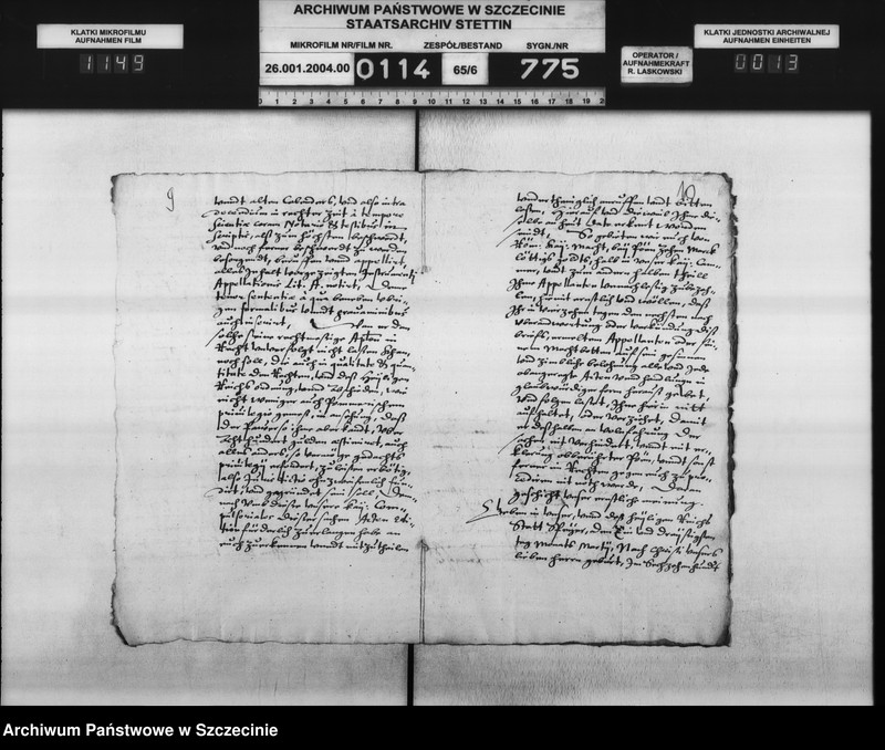 image.from.unit.number "Magnus v. Horn zu Ranzin / Joachim v. Behr zu Schlagtow, Balzer v. Heyden zu Kartlow und Klaus v. Holstein [Holste] zu Passow: Bürgerschaftsschuld, Einweisung in den Hornschen Hof. Zu Büssow."