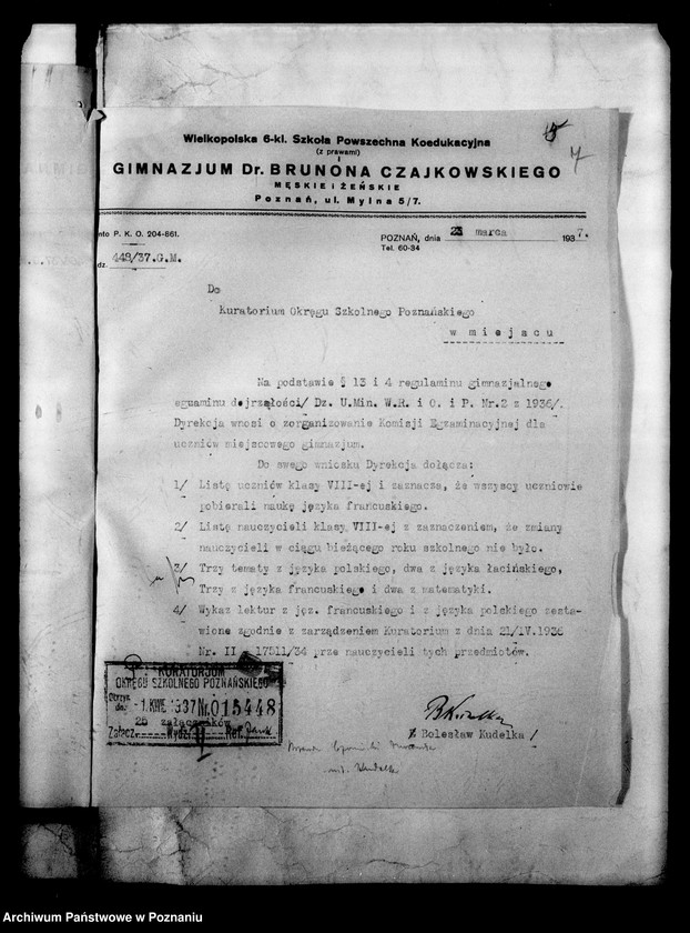 Obraz 10 z jednostki "Prywatne Gimnazjum Czajkowskiego- Poznań [wykaz uczniów klasy VIII- ej]"