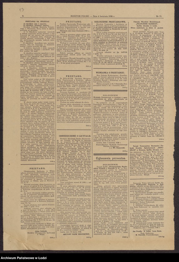 Obraz 15 z jednostki "Abram Bibergal- sprzedaż przędzy odpadkowej i zgrzebnek własnego wyrobu"