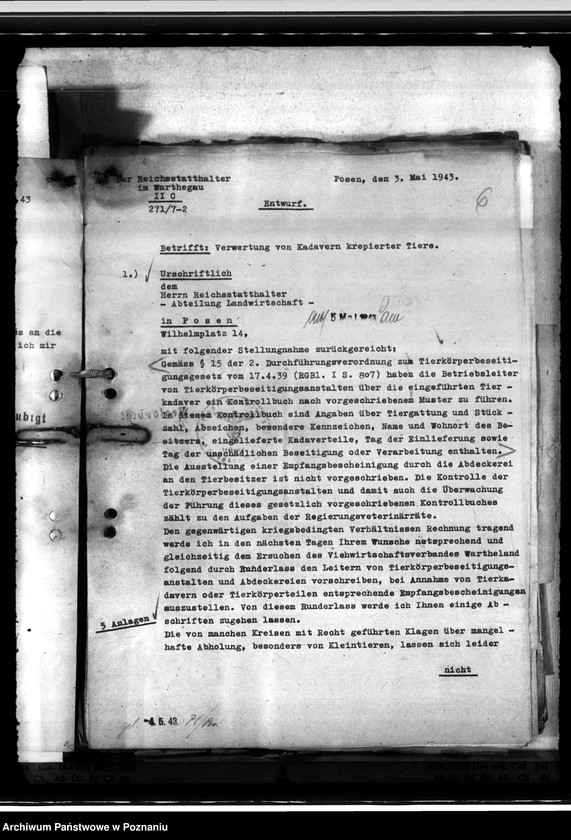 Obraz 10 z jednostki "Tierkörperbeseitigungsanstalten. Fleischmehlfabriken. Silberfuchsfarme"