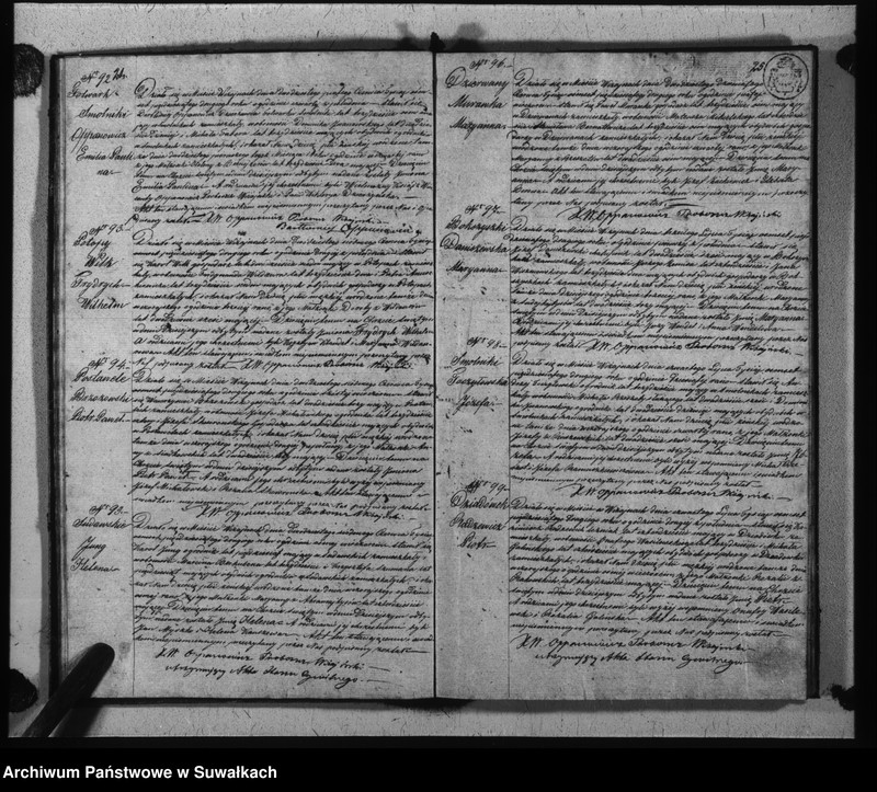 Obraz 15 z jednostki "Duplikat urodzonych, zaślubionych i umarłych parafii wiżajńskiej z roku 1852"