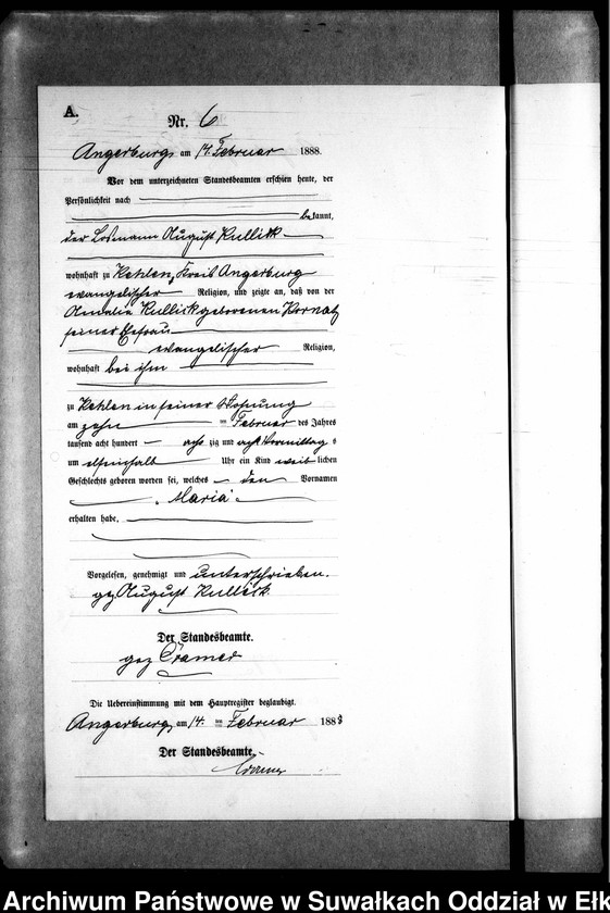 image.from.unit.number "Geburts-Neben-Register des Preussischen Standes-Amtes Kehlen Kreis Angerburg"