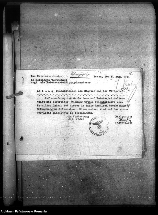 Obraz 12 z jednostki "Verwaltungsangelegenheiten der Abteilung VII A."