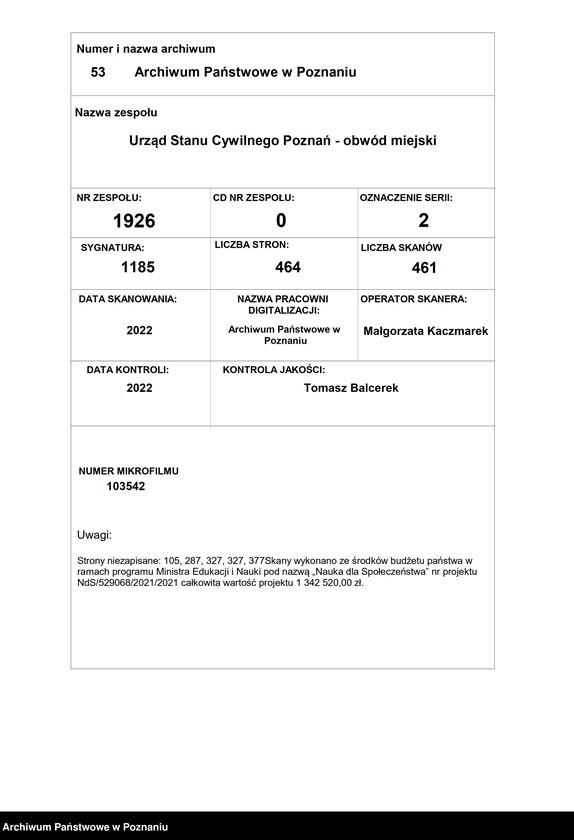 Obraz 1 z jednostki "Księga miejscowa małżeństw tom III [Rejestr główny małżeństw]"