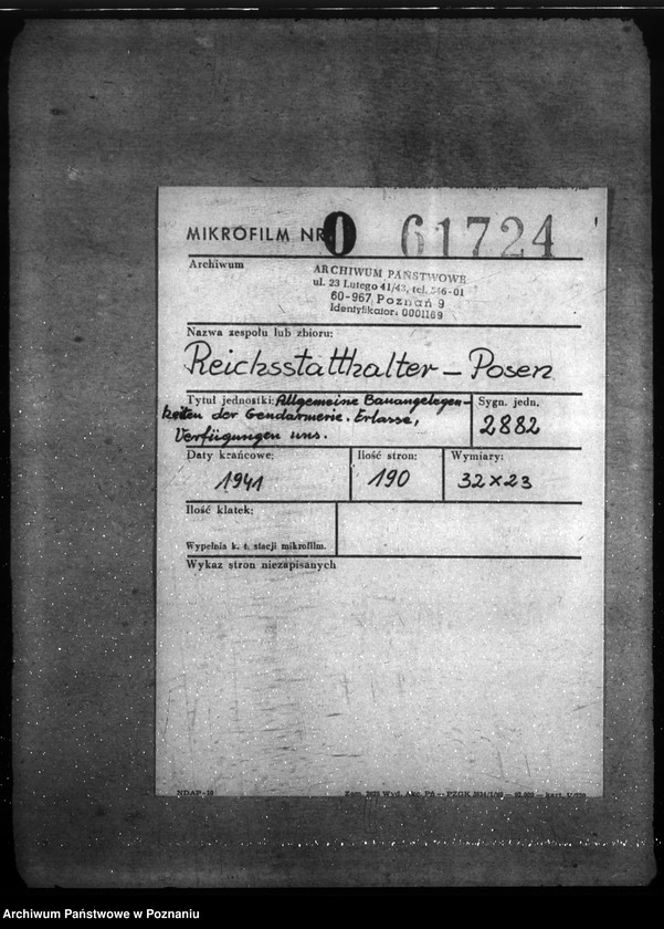 Obraz 2 z jednostki "Allgemeine Bauangelegenheiten der Gendarmerie. Erlase, Verfügungen unsw."