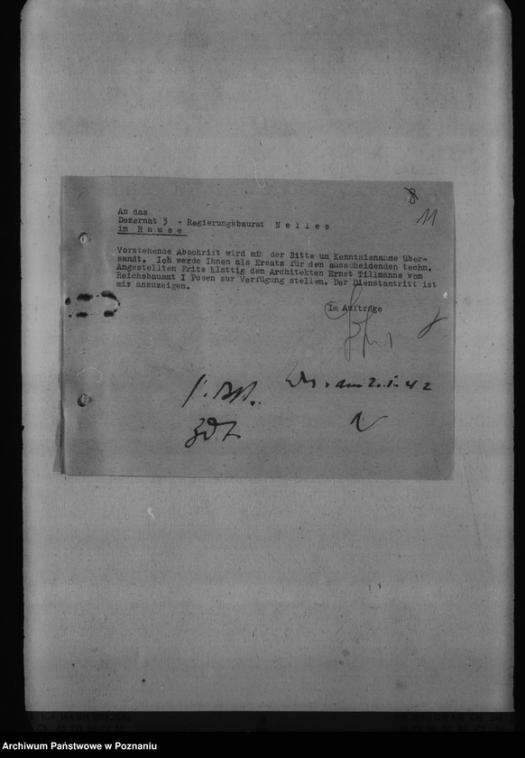 Obraz 15 z jednostki "Umbau- und Ausbauarbeiten für die Reichsuniversität Posen"