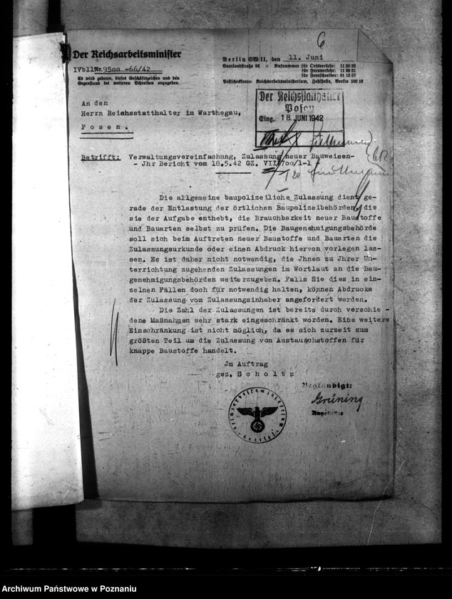 Obraz 10 z jednostki "Zulassung neuer Bauweisen. Lahmbauten. Polizeiliche Bestimmungen. Heizungsanlagen. Bombenschaden."